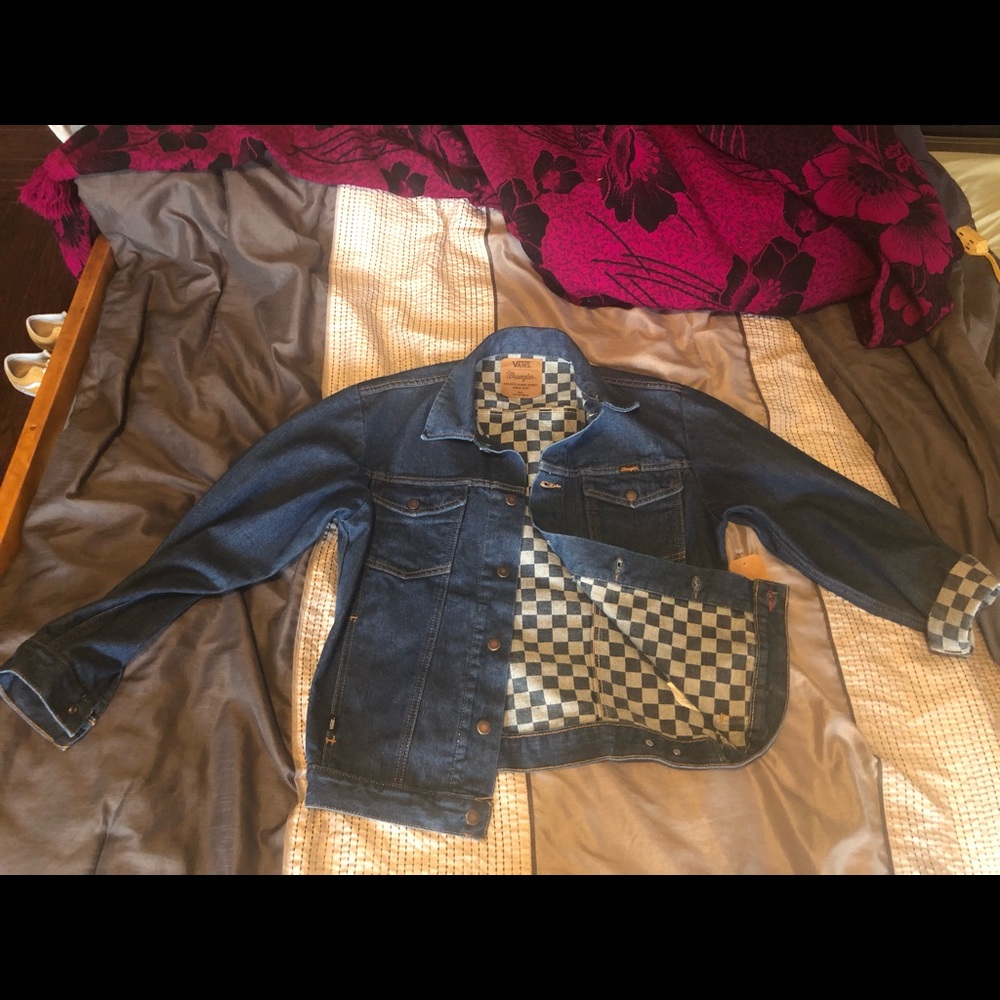 Vans x Wrangler checkered imprint denim jacket